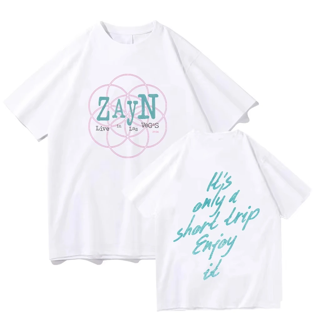 2026 Zayn Malik Graphic High Quality  T Shirts Zayn Vegas Ringer Top Fashion Harajuku Women Men Aesthetic Clothing High Street
