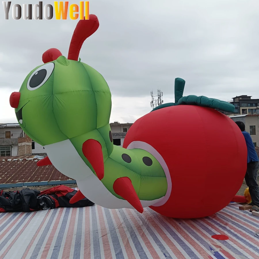 Insetto de dibujos animados de oruga de llama inflable para exposiciones publicitarios actividades de alquiler decoración de eventos uso de exhibición