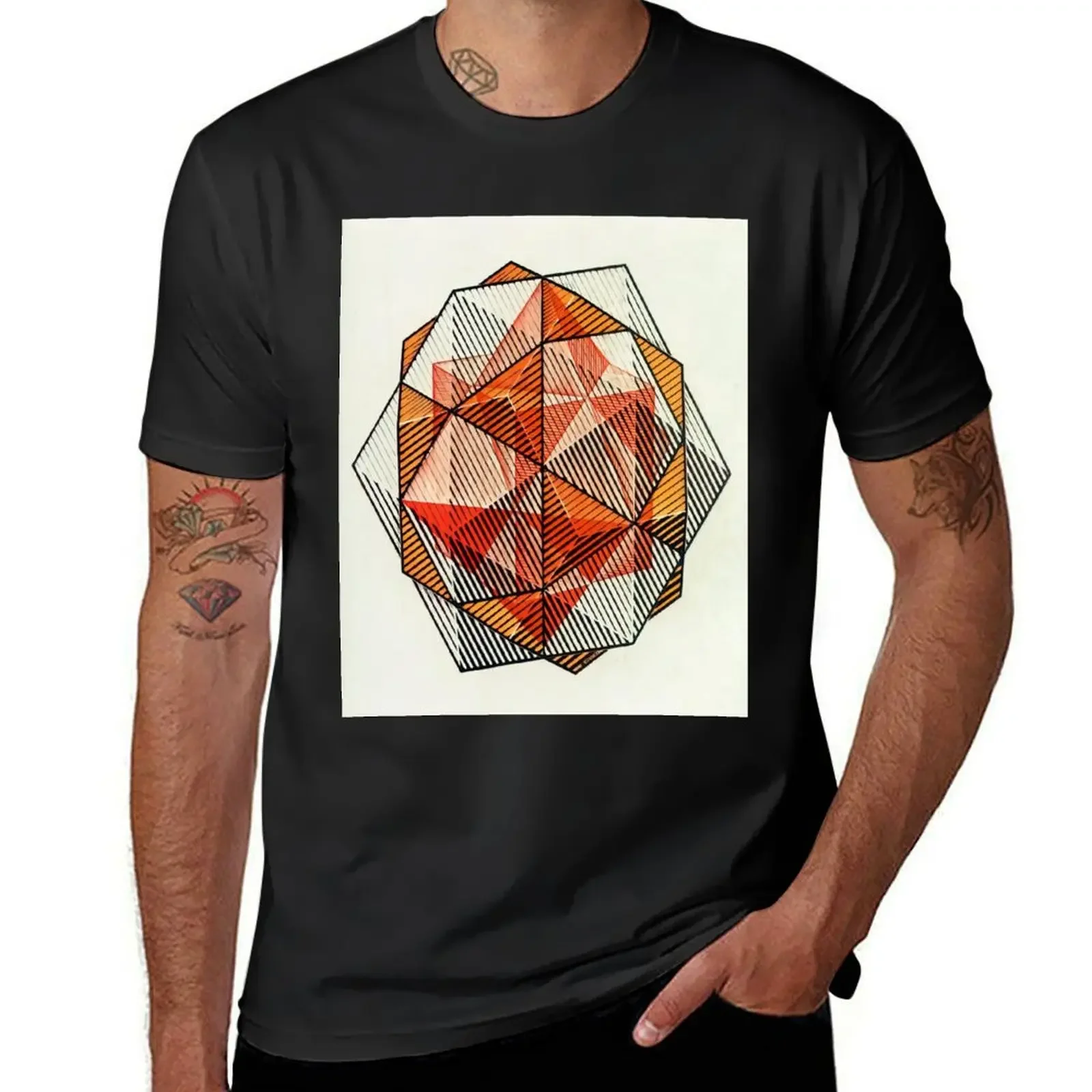 Four Regular Solids - 1961 By MC Escher T-Shirt hippie clothes customs design your own shirts men