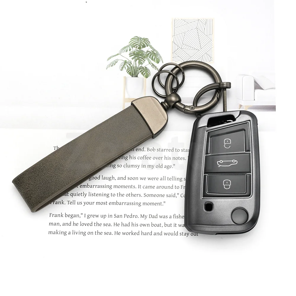 Key Case Cover for VW POLO T-Cross T-Roc Touran Tiguan Golf 7 GTI Seat Ibiza Leon Ateca Arona Skoda Octavia Rapid Kodiaq Fabia