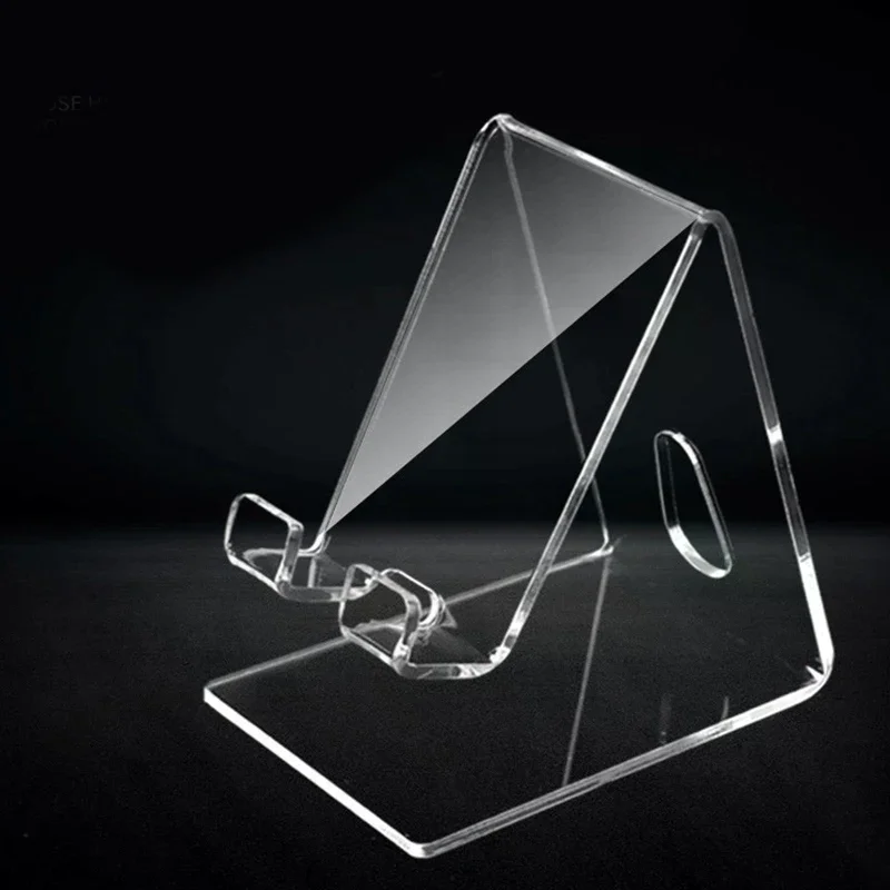 Soporte transparente para teléfono celular, soporte de exhibición acrílico, soporte transparente para exhibición de teléfonos celulares.