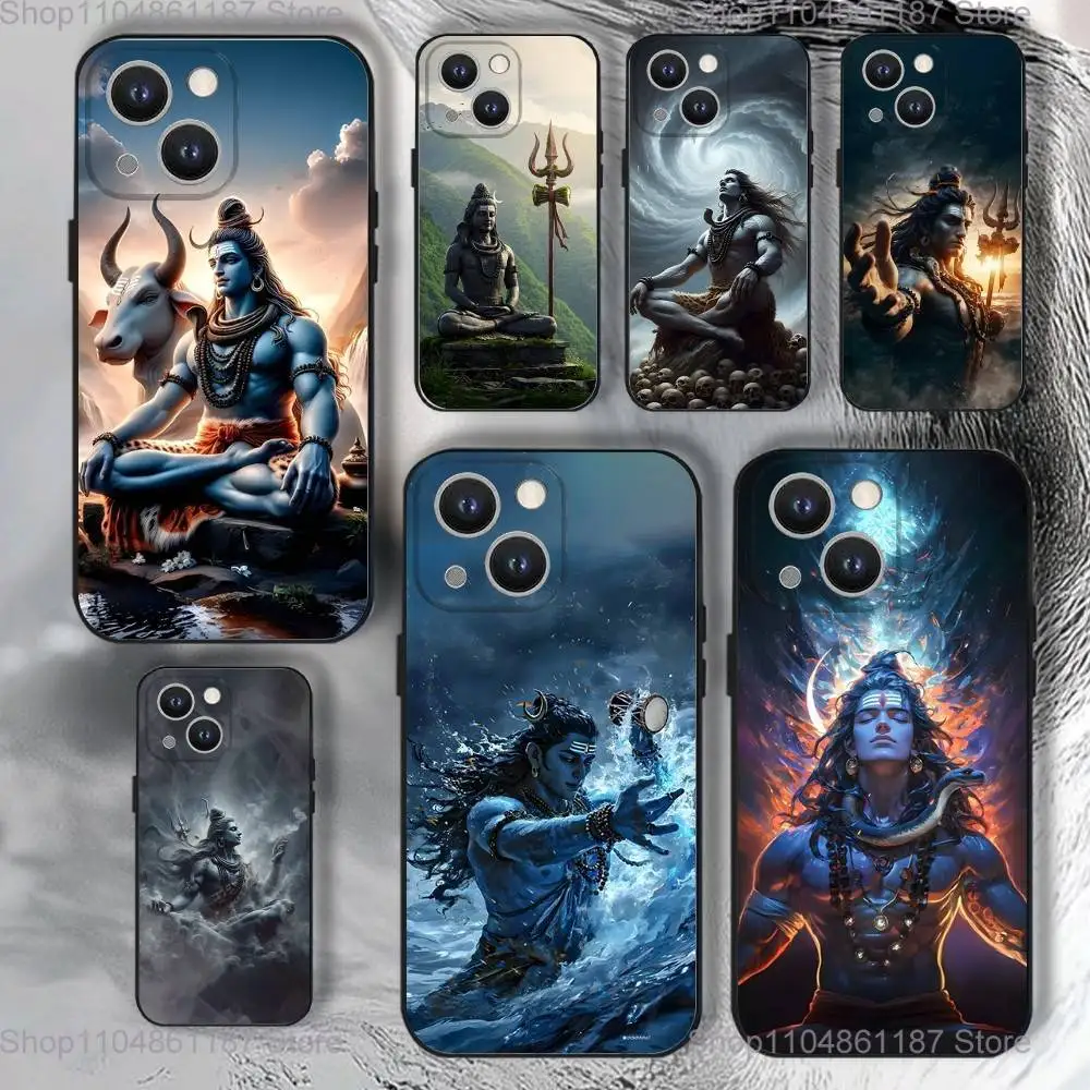 

Lord Shiva Mahadev Of India Phone Case For iPhone 17,16,15,14,13,12,11,Pro,XS,Max,XR,Plus,E,SE4,Mini Black Soft Cover