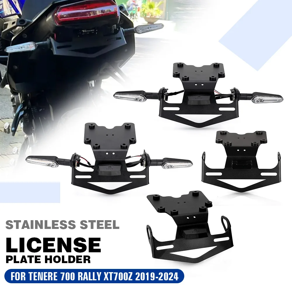 

TENERE700 Number Plate Holder Bracket For YAMAHA TENERE 700 2019-2023-2024-2025 RALLY Tail Tidy with LED license Plate Light