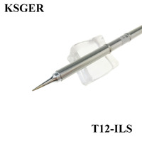 KSGER T12-ILS I IL B BL B2 Electric Soldering Iron Tips Series Welding Tools 24V 70W FX-951 Soldering Station 8s Tins Melting