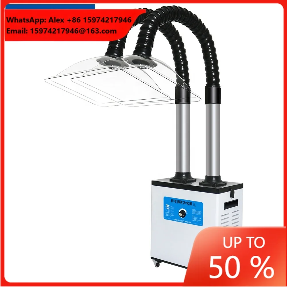 SZJIJE Double Arms Moxa Smoke Extractor For Moxibustion Medical Laser Smoke Evacuator