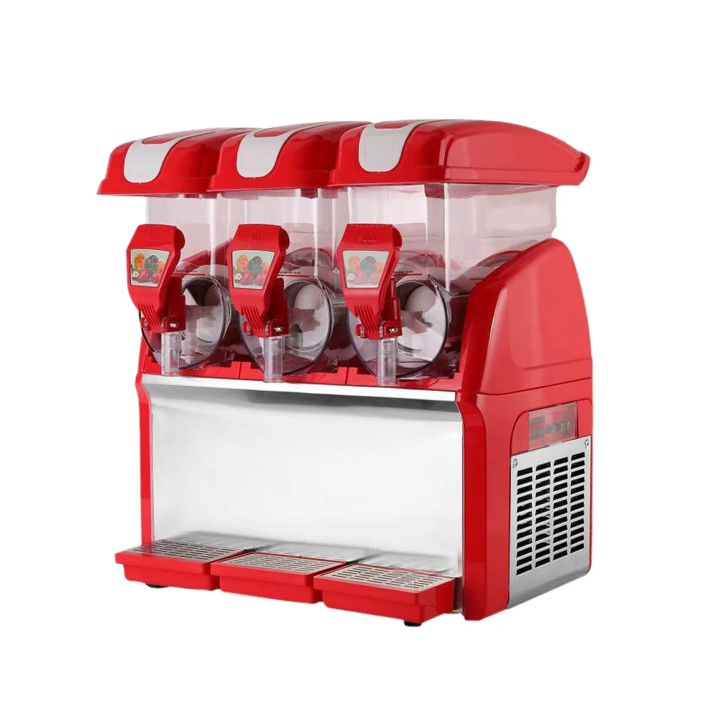 

Three Tanks Slushie Machine for Frozen Drinks Ice Cream Fruit Milk Water 220V Commercial Slush Machine for Restaurant Cafe