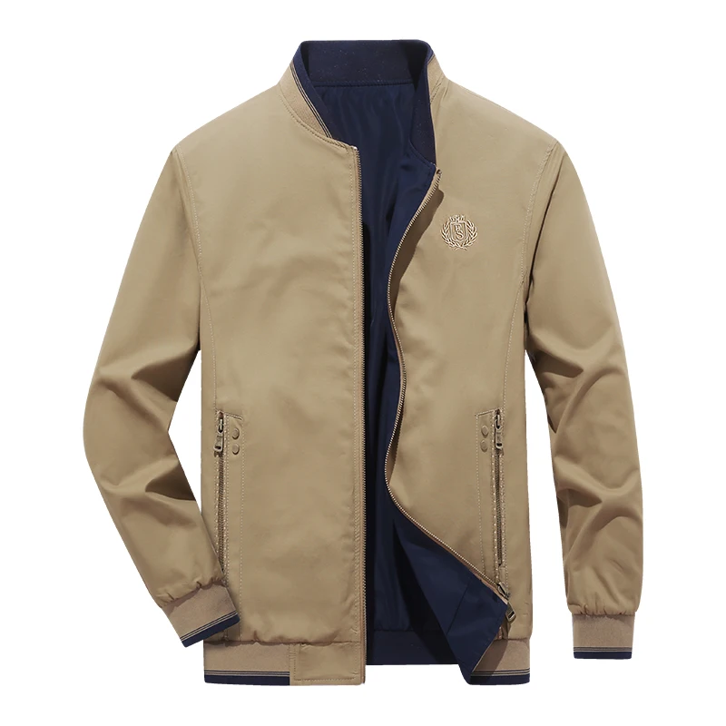 

Male Retro and Trendy Baseball Jacket Men's Autumn New Style Trendy Brand Jackets Fashionable Casual Double-sided Mens Jacket
