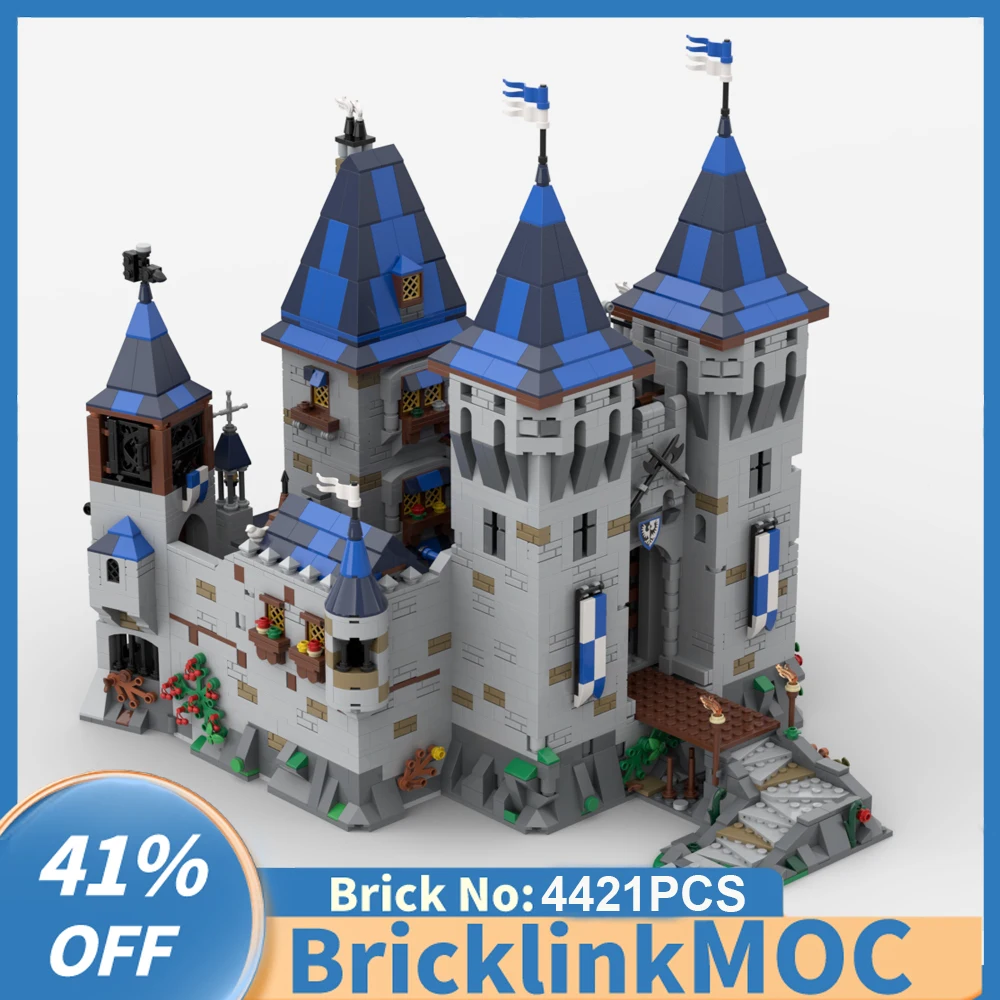 

4421pcs MOC European medieval Street View Black Falcon Eagle's Nest Castle creative ideas Retro Toy BirthdayGift christmasblocks