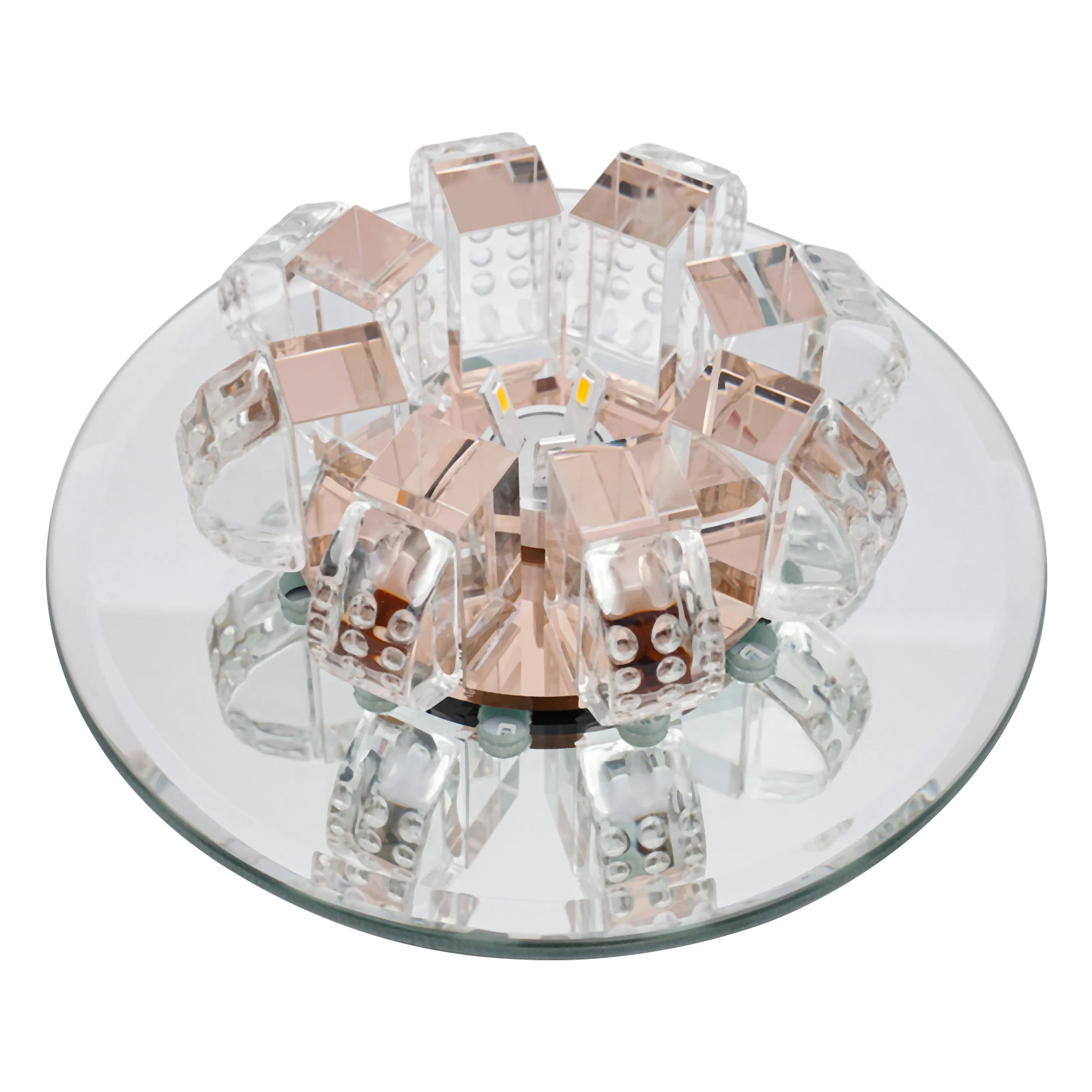 Crystal Ceiling Lamp: Luxury Floral Design, Captivating Glow, Adds Elegance and Glamour to Your Home Décor