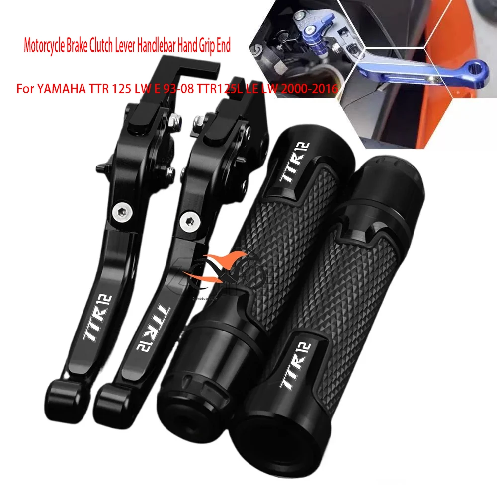 

For YAMAHA TTR 125 LW E 93-08 TTR125L LE LW 2000-2016 2015 2014 Brake Clutch Lever Grips Handlebar Ends Motorcycle