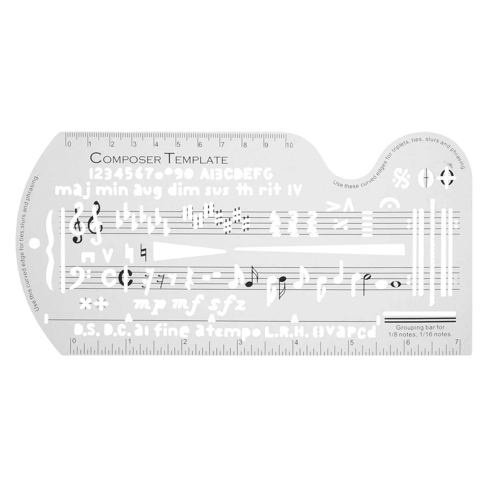 

Music Staff Drawing Ruler Wear Resistant Plastic Template for Music Manuscript Sketching and Composing Accessories