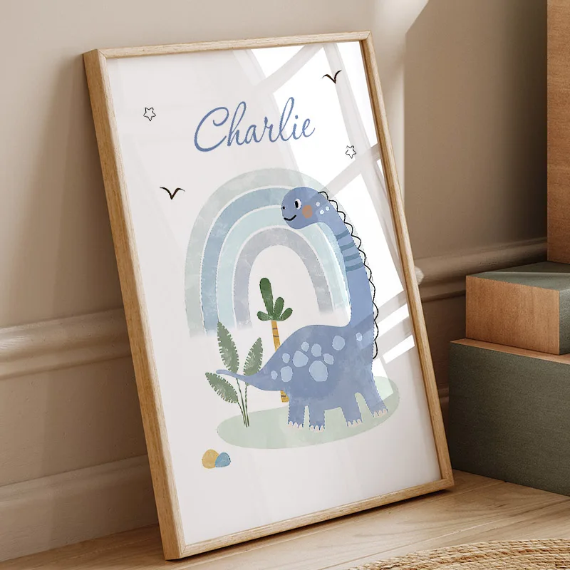 1pc frameless T-Rex Triceratops Brachiosaurus Dino Wall Art Canvas Painting Nordic Dinosaur Posters And Prints Pictures Baby Kid