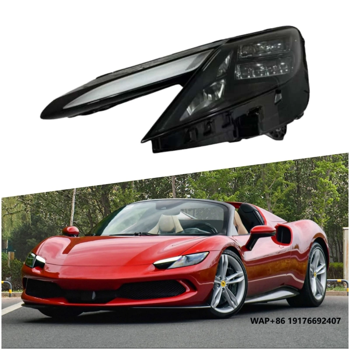 ForFerrari 296GTB 2021 2022 المصابيح الأمامية الأصلية المستخدمة 296GTB المصابيح الأمامية تقريبًا الجديدة فيراري 296GTB مجموعات المصدات الأمامية #1