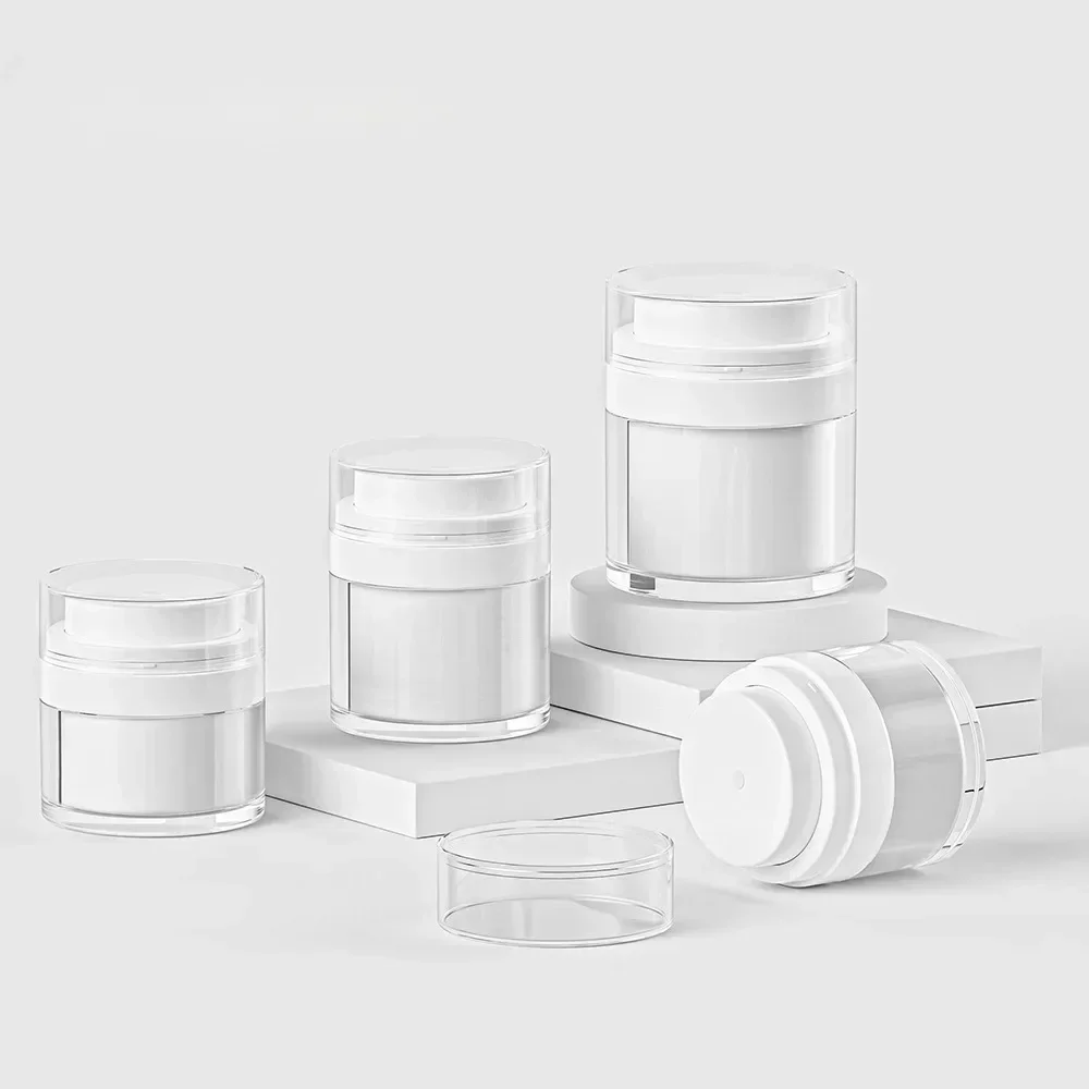 

15/30/50ml Air Pump Moisturizer Jar Container Empty Cream Subpackage Vacuum Bottle for Skincare Makeup Lotion Dispenser Travel