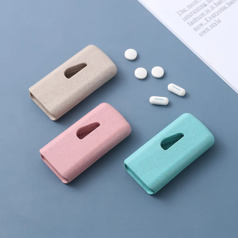 Medicine Container Box Pill Cutter Drugs Tablet Cutting Divider Splitter Storage Organizer Case Portable Pill Cutting Box