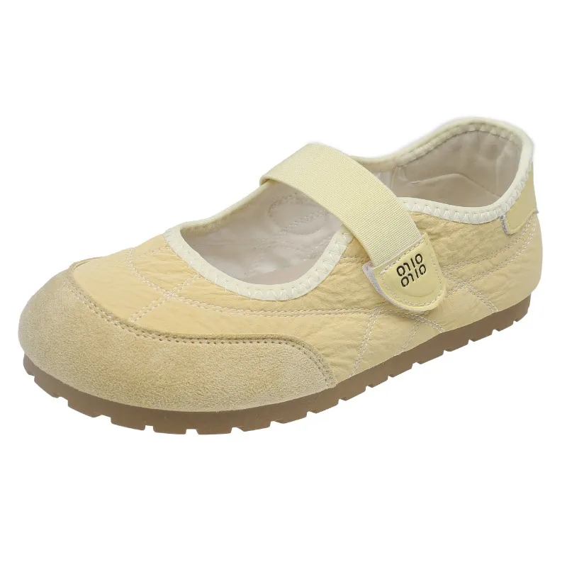 

Breathable Flat Bottom Women's Dequn Shoes with Magic Tape Spring Summer New Style Korean Style Rubber Outsole Casual Sneakers