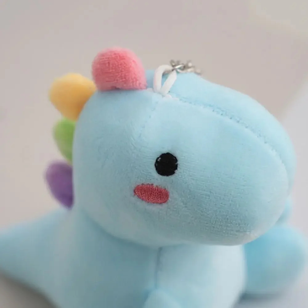 Lovely Super Soft Dinosaur Plush Doll Cartoon Stuffed Animal Keychain Plush Toy for Kids Baby Hug Doll Sleep Pillow Home Decor