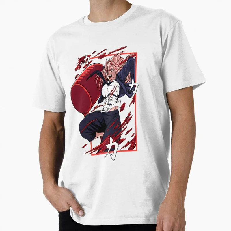 

Cute Devil Chainsaw Gift T shirt for Anime lover Large size Tops Manga Graphic Print Y2k Clothes Cartoon Tee