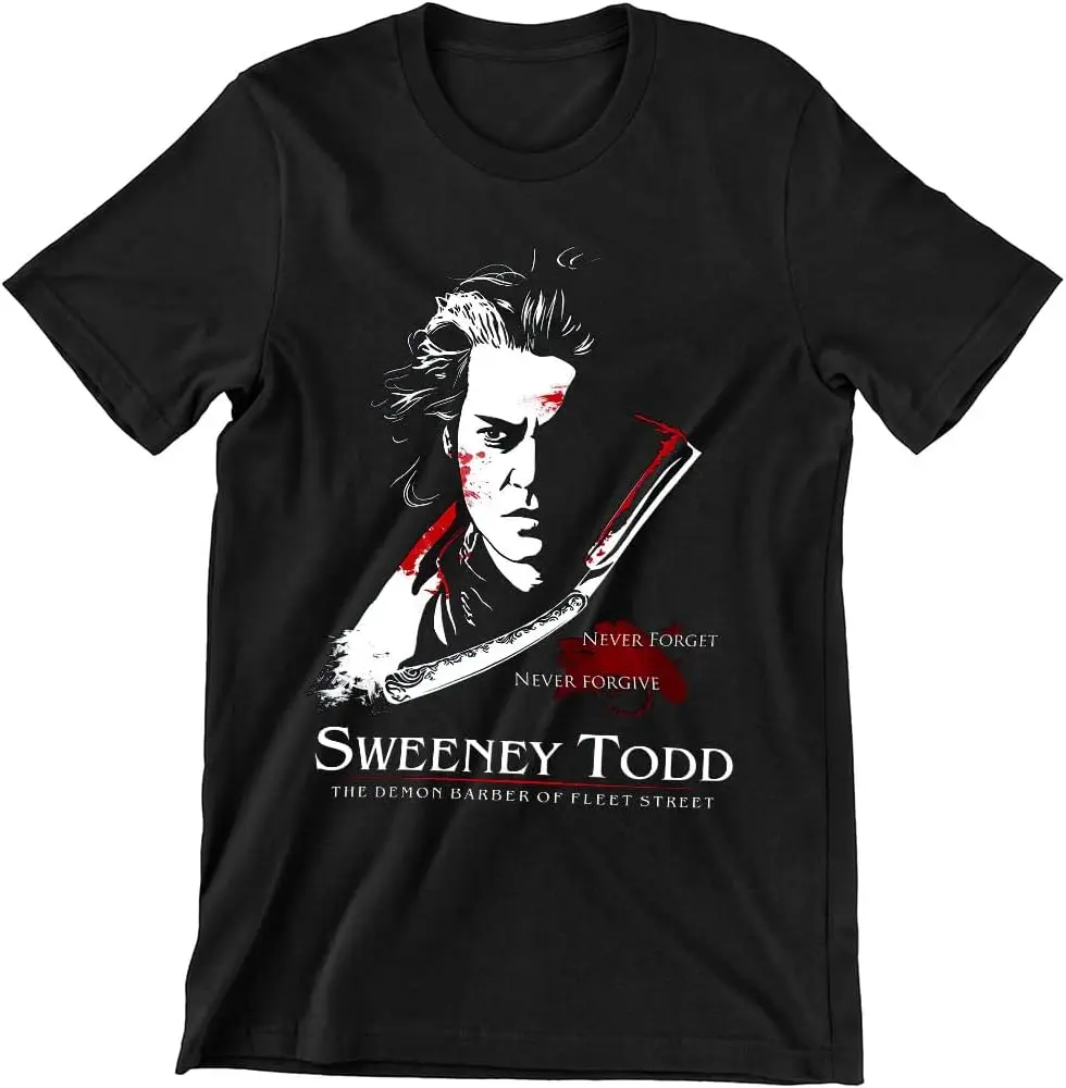 Sweeney Todd Never Forget Never Forgive Shirt Black