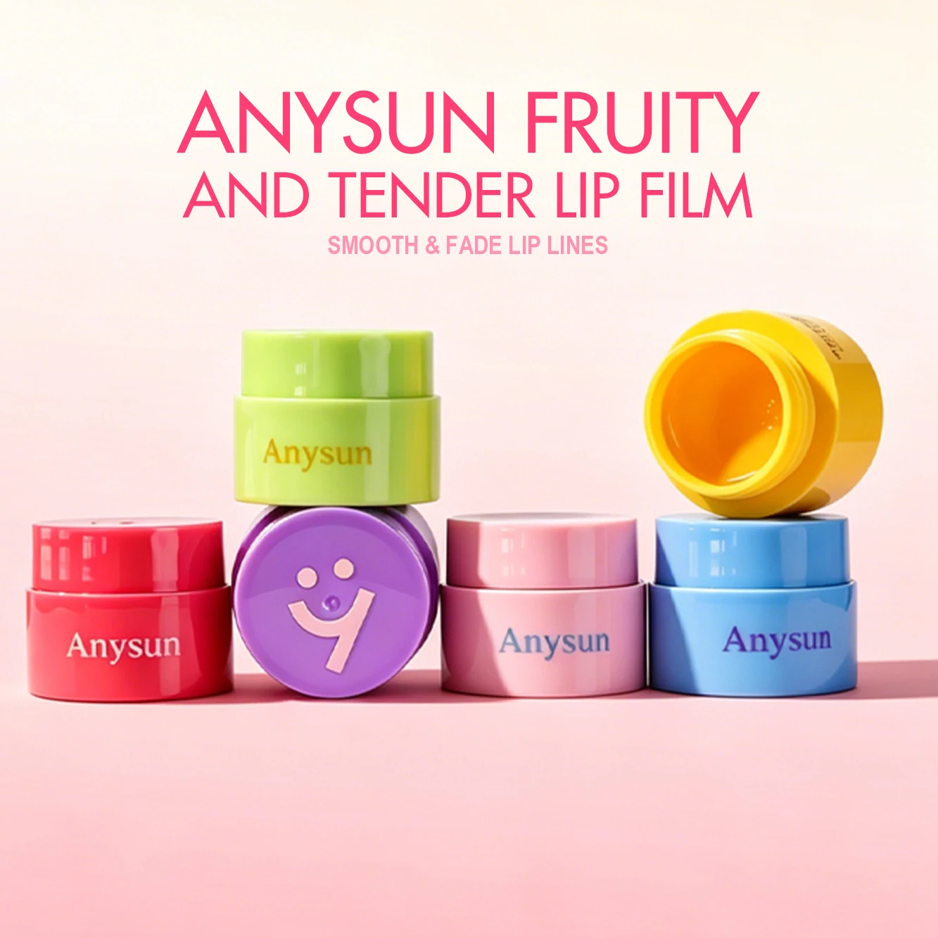 Anysun Set Of Fruit Lip Mask For Daily Repair, Fade Lip Lines, Moisturize, Waterproof And Anti-Peeling Lip Care Set view 3