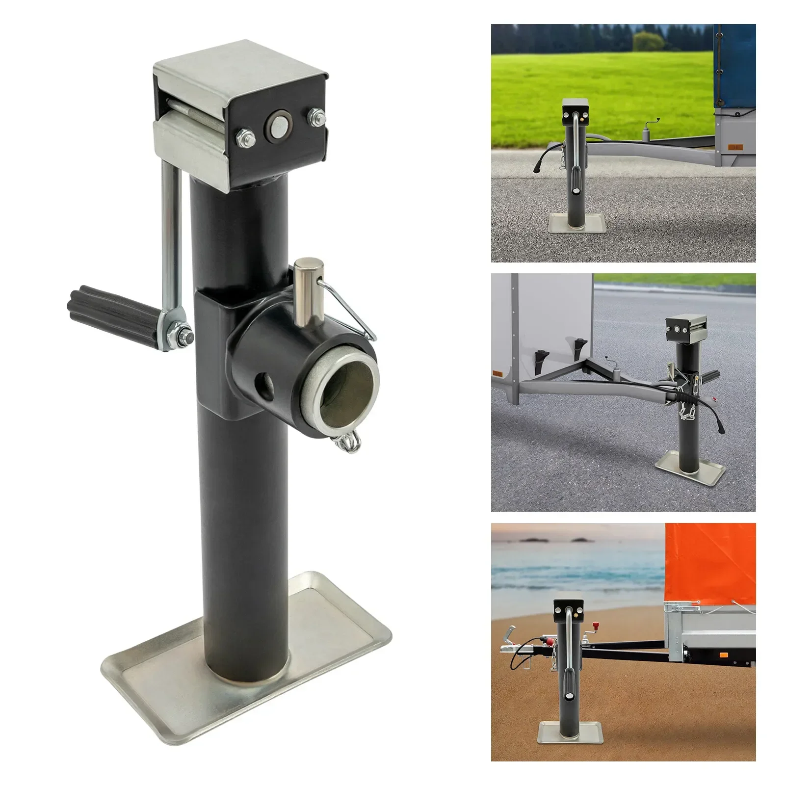 

1 Ton (2200 lbs) Heavy Duty Car Jack Stands - Steel Q235 Manual Lift Support with Anti-Slip Handle, Vehicle Safety Jack