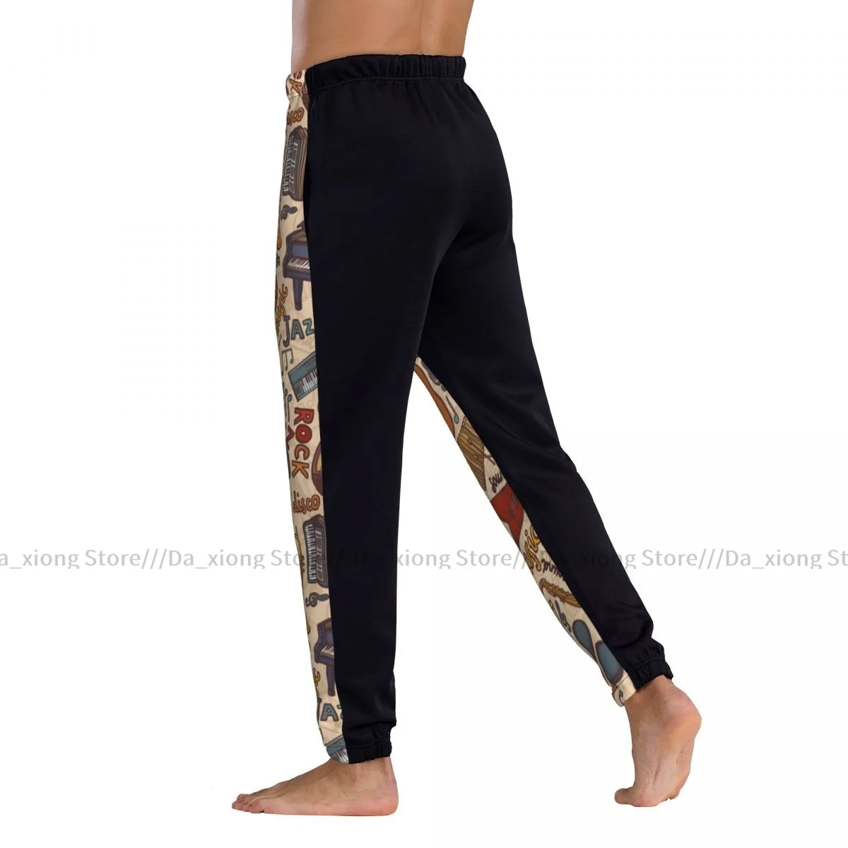 Men Joggers Pants Colorful Musical Instruments Sketch Man Sweatpants Streetwear Casual Mens Pants