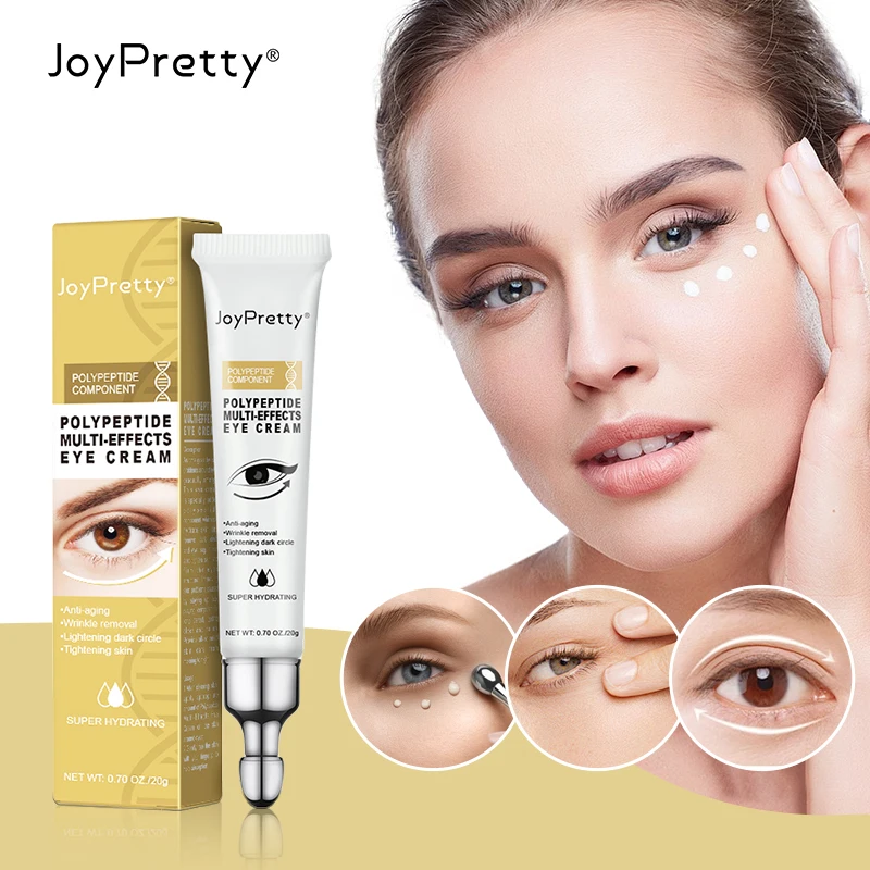 JoyPretty Anti Dark Circle Eye Cream Peptide Anti Wrinkle Anit Aging Remove Eye Bags Puffiness Skin Care Beauty Health