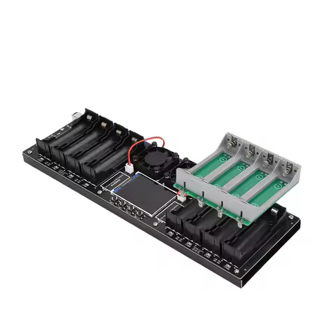 8 Channel 18650 Lithium Battery Capacity Tester Module MAh MWh Digital Battery Power Detector Module 18650 Battery Tester Type-C