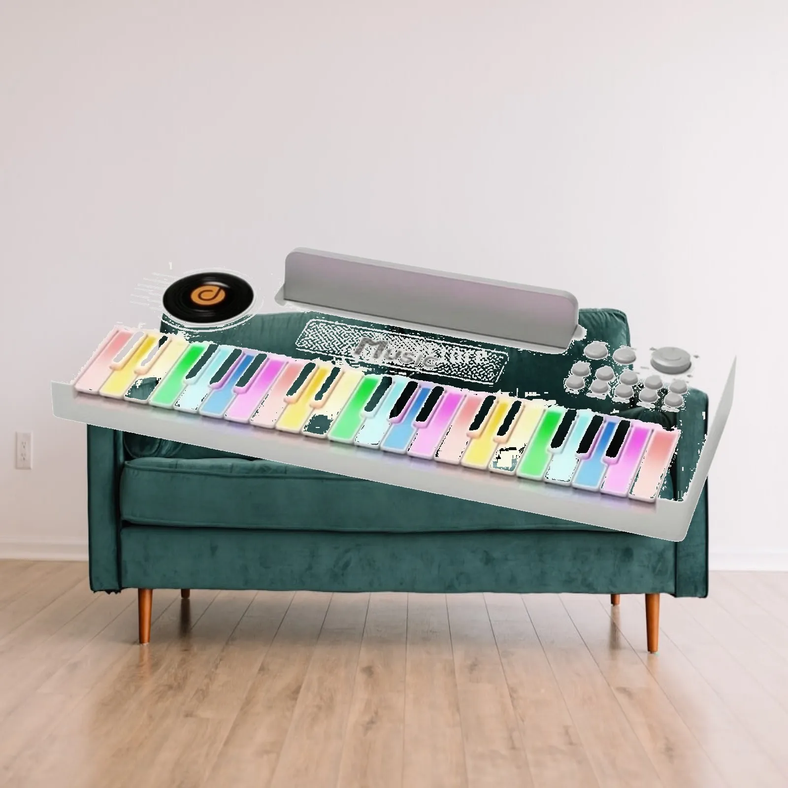 Musical Keyboard for Kids with Light Up Keys and Drum Pad Perfect Starter Piano for Young Children