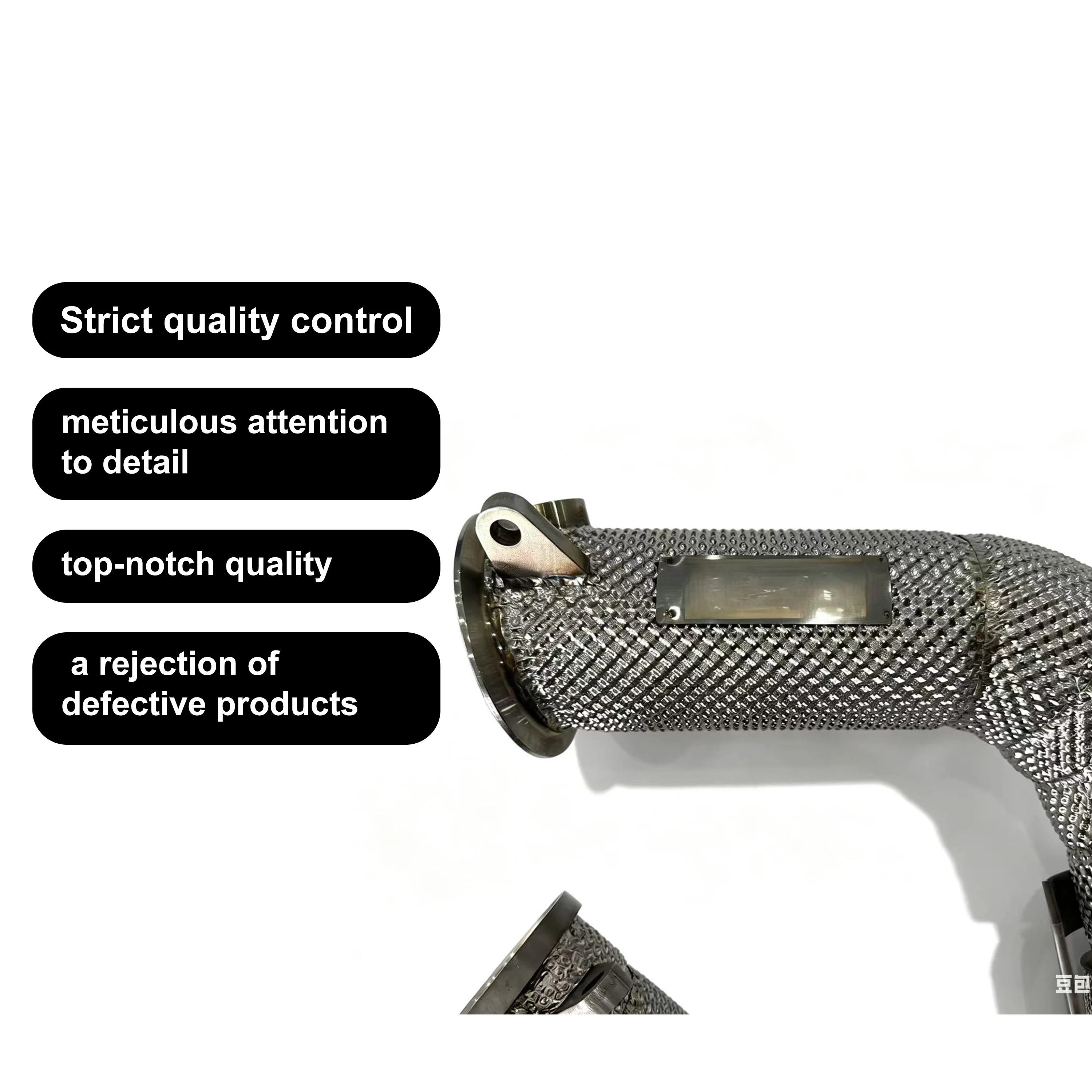 Downpipe mit Isolierung M5/M6 G90/G99 LCI 4.4 2024-2025 Gerader Freifluss SUS304 Edelstahl Hochleistungs-Auspuffrohr – Detail 7