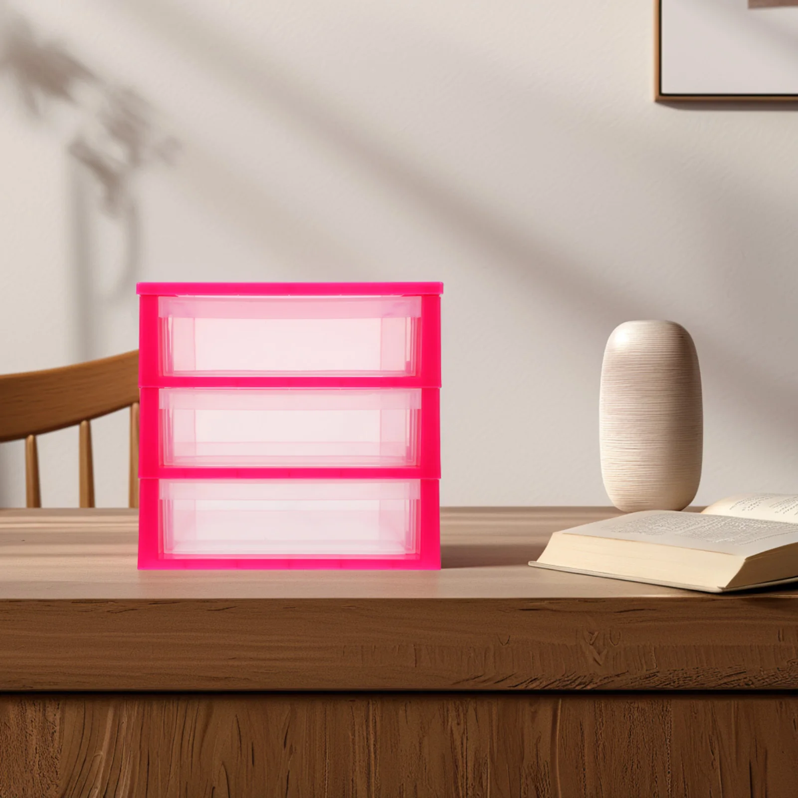 

Mini Desktop Storage Drawer Box Clear Plastic Organizer Multi-Layer Case for Home Office Makeup Stationery Storage Drawer