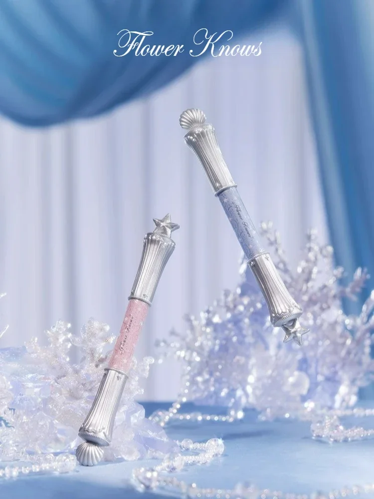 フラワーノウズシェルジュエルコレクション双頭カイコハイライトペンスムーズカラーホールディングパール明るくメイクアップ