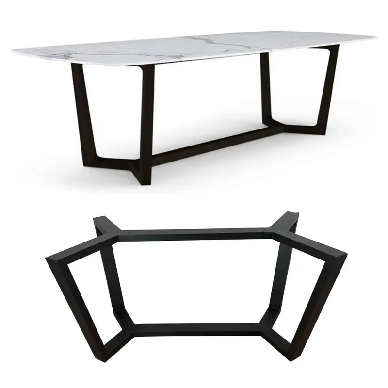 High-End Stainless Steel Table Legs Heavy Duty Iron Metal Concise Style Furniture for Hotel Restaurant Office Dining Table
