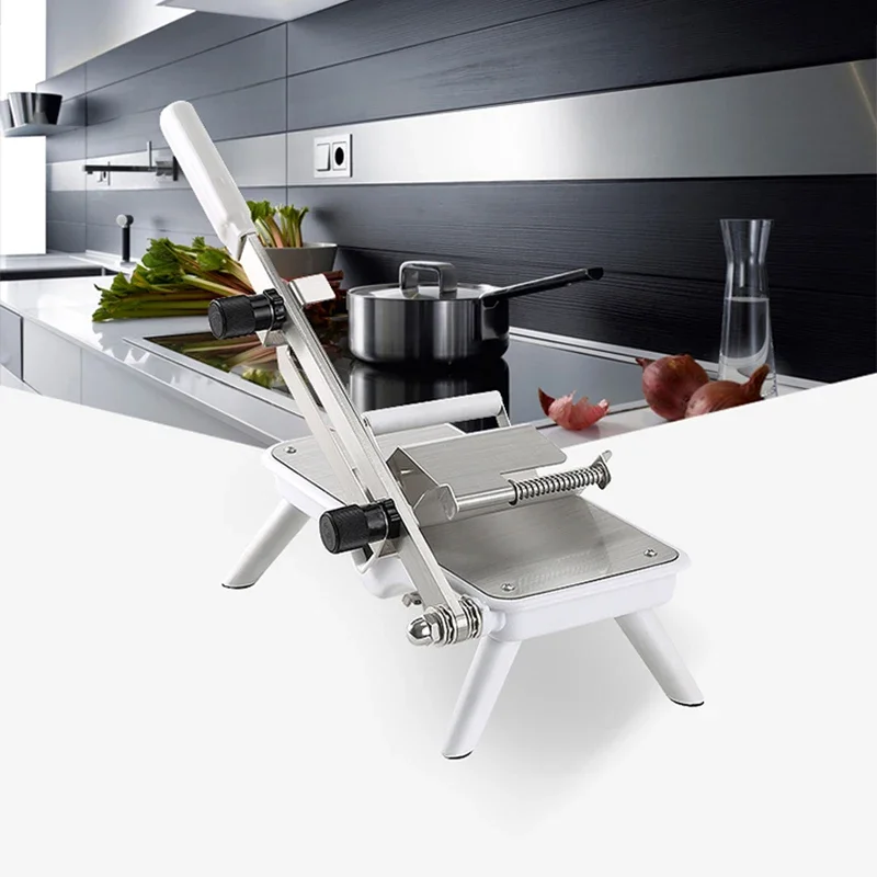 Manual Mutton Slir Stainless Steel Frozen Meat Slir Mutton Ham Roll Cutter Kitchen Supplies ST209