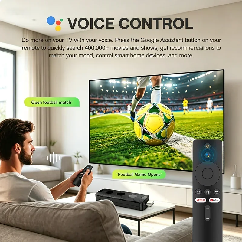 New 8GB+128GB Android 16 Smart TV Stick 4K/8K UHD Streaming Player WiFi6 Bluetooth Dual UI Home Theater For Netflix YouTube
