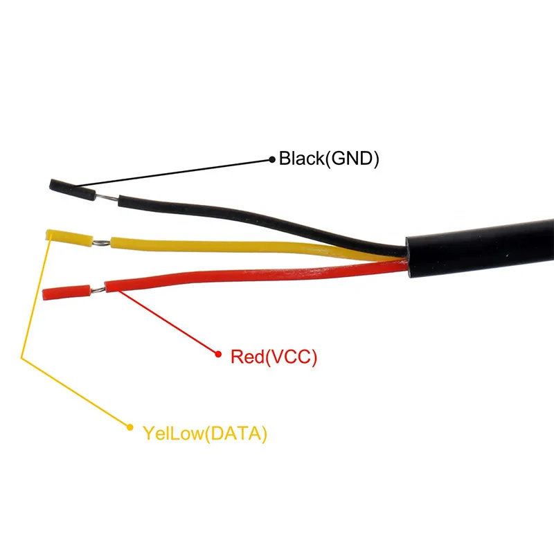 DS18B20 Pacote de aço inoxidável 1 metro/3 metros à prova d'água 18b20 cabo sonda sensor de temperatura