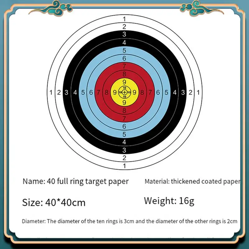 

Latest Full Ring Target Paper Archery Hall Competition Recurve Bow Compound Pulley Bow Archery Coated Paper