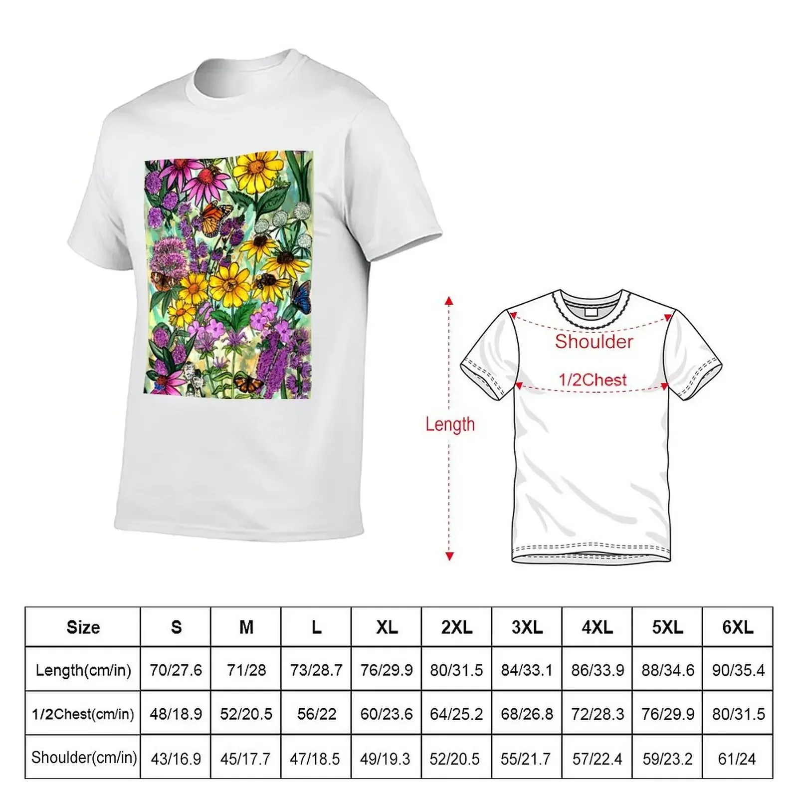 Midwest Bugs and Blooms T-Shirt plus size tops graphic shirts mens t shirts top quality