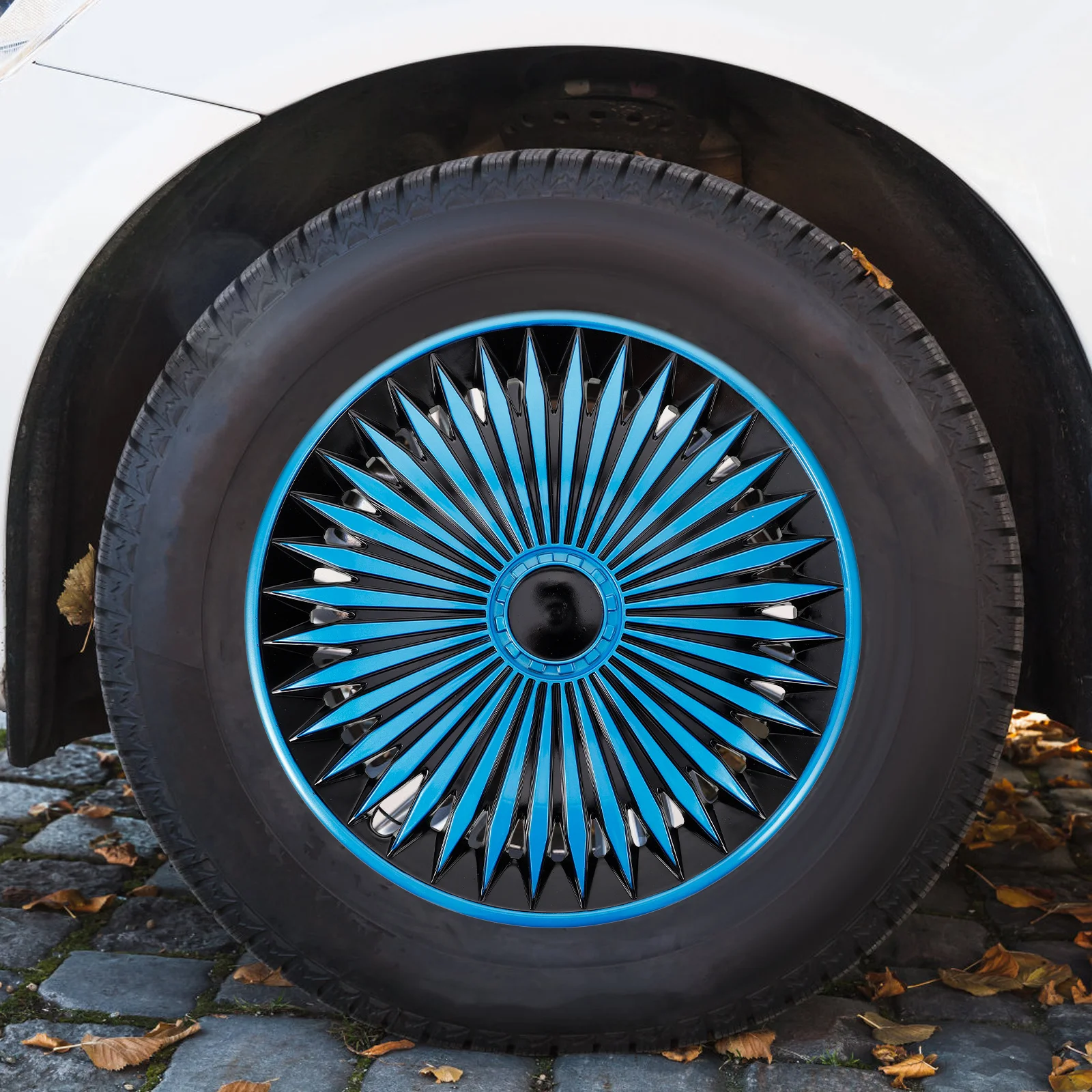 

Automotive Hubcap Wheel Rim Cover Decorative Design Strong Material Easy Fit All Seasons Use Enhanced Vehicle Look Decorative