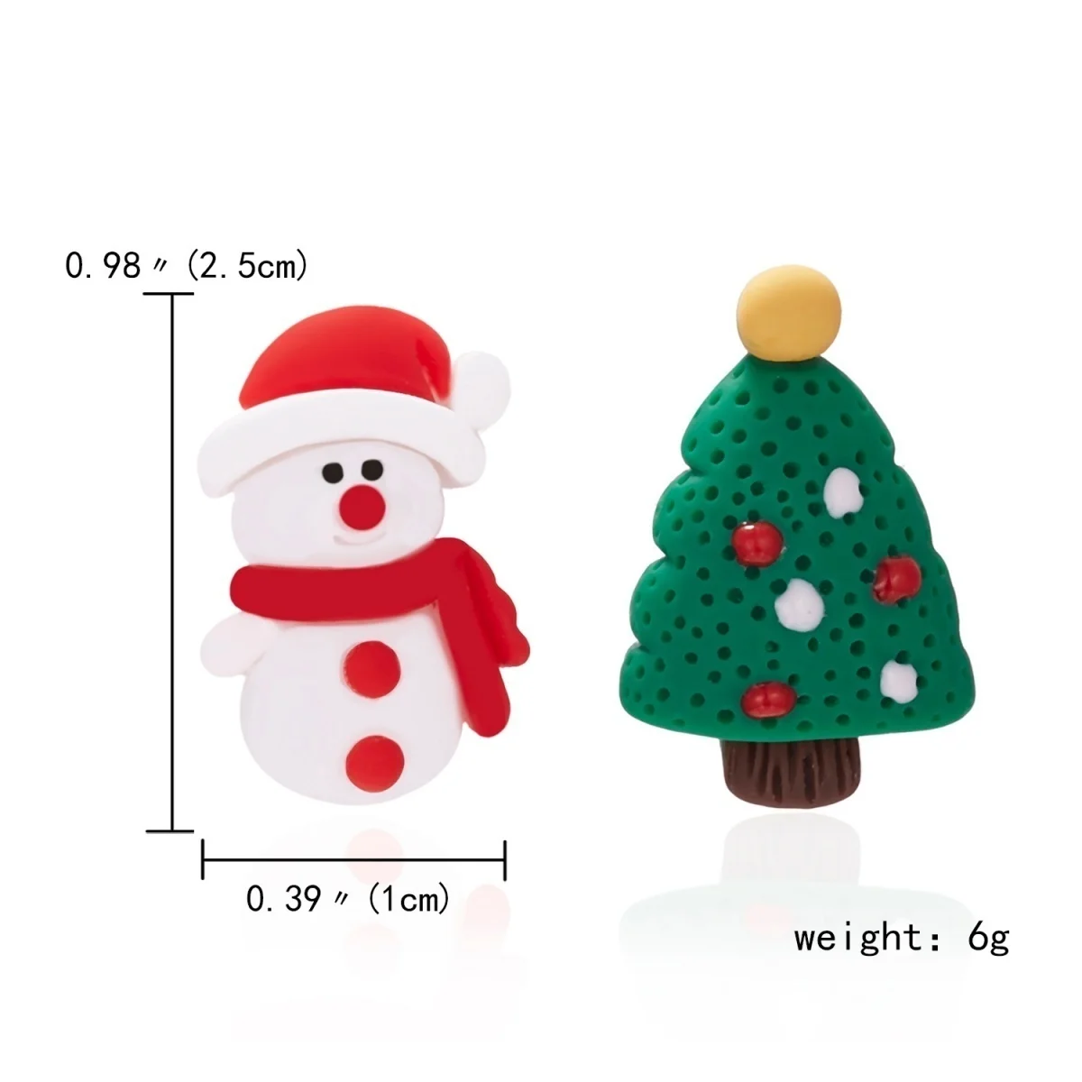 Modische Ohrstecker aus weichem Ton mit Weihnachtsmann-Motiv für Damen, exquisite Weihnachtsmann-Ohrringe aus Kunstharz, Neujahrsparty-Schmuck – Detail 34