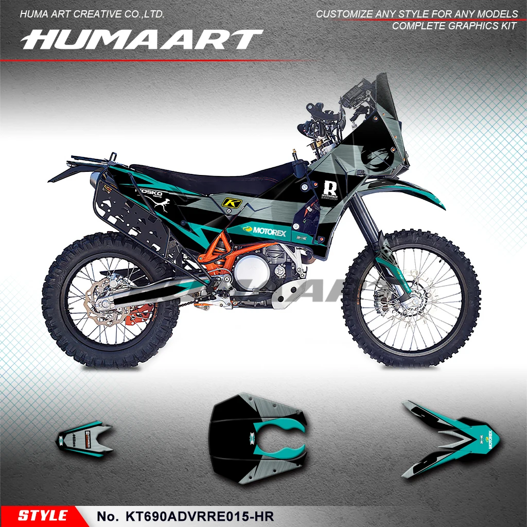 Humaart Motorcycle Graphics Backgrounds for KTM RALLY RAID EVO2 690 ADV, KT690ADVRRE015-HR