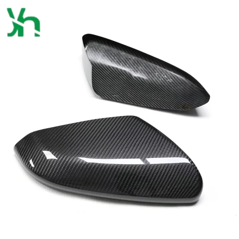 غراء على غطاء مرآة من ألياف الكربون الجافة يناسب غطاء مرآة الرؤية الخلفية الجانبية لجسم Honda Accord العاشر #2