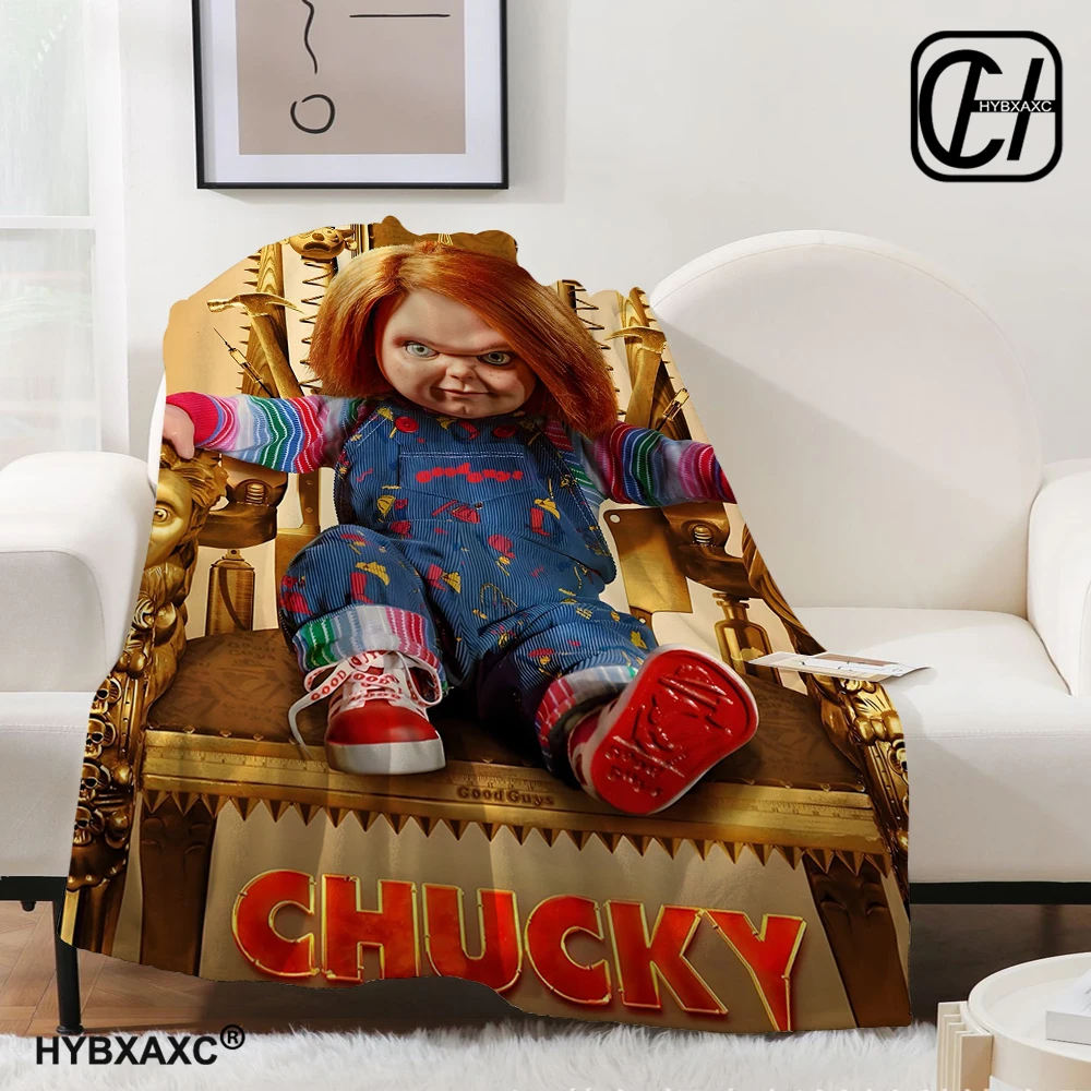 

3D Horror Movie Character Chucky Saw Cartoon Area Blanket Fashion Soft Cozy Living room Bedroom Sofa Bed Travel Blanket