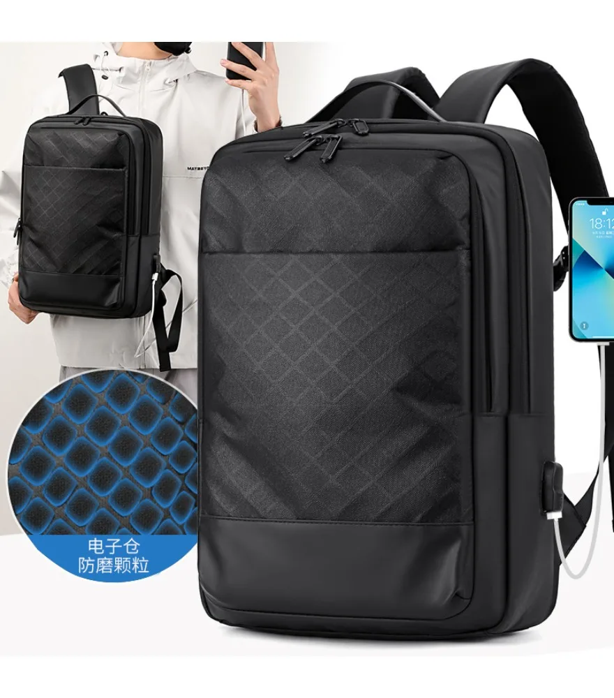 Large-capacity backpack 24 models for men and women 16-inch computer bag locomotive wind backpack commuting fashion