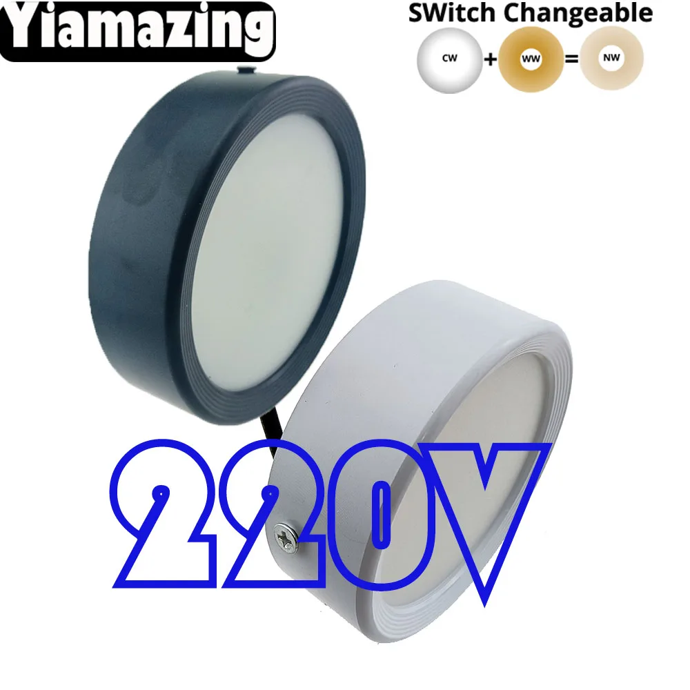 

Ultrathin 220V Changeable 12V 24V LED Downlight Surface Mounted 7W 9W 12W Ip65 Outdoor Waterproof Eaves Ceiling Lamp Spot Light