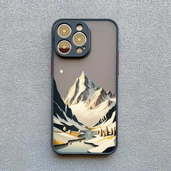 Nebelgebirge-Landschaft Handyhülle für iPhone 15 14 12 13 Mini 16 Plus 17 16 11 Pro Max X XS XR Stoßfeste Rückseite Schutzhülle – Detail 4