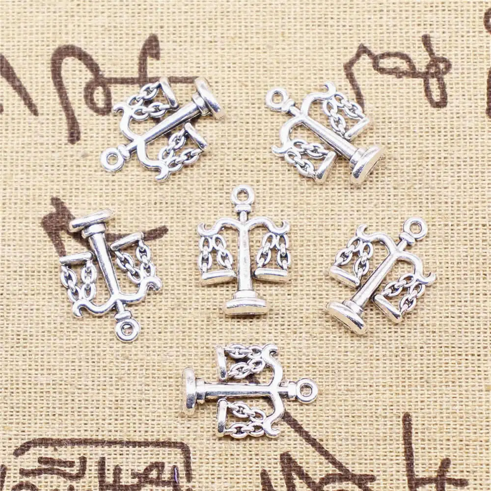 Beautiful Jewelry Craft Diy Charms Scales Antique Silver Color Women Pendant 15x22mm 10pcs