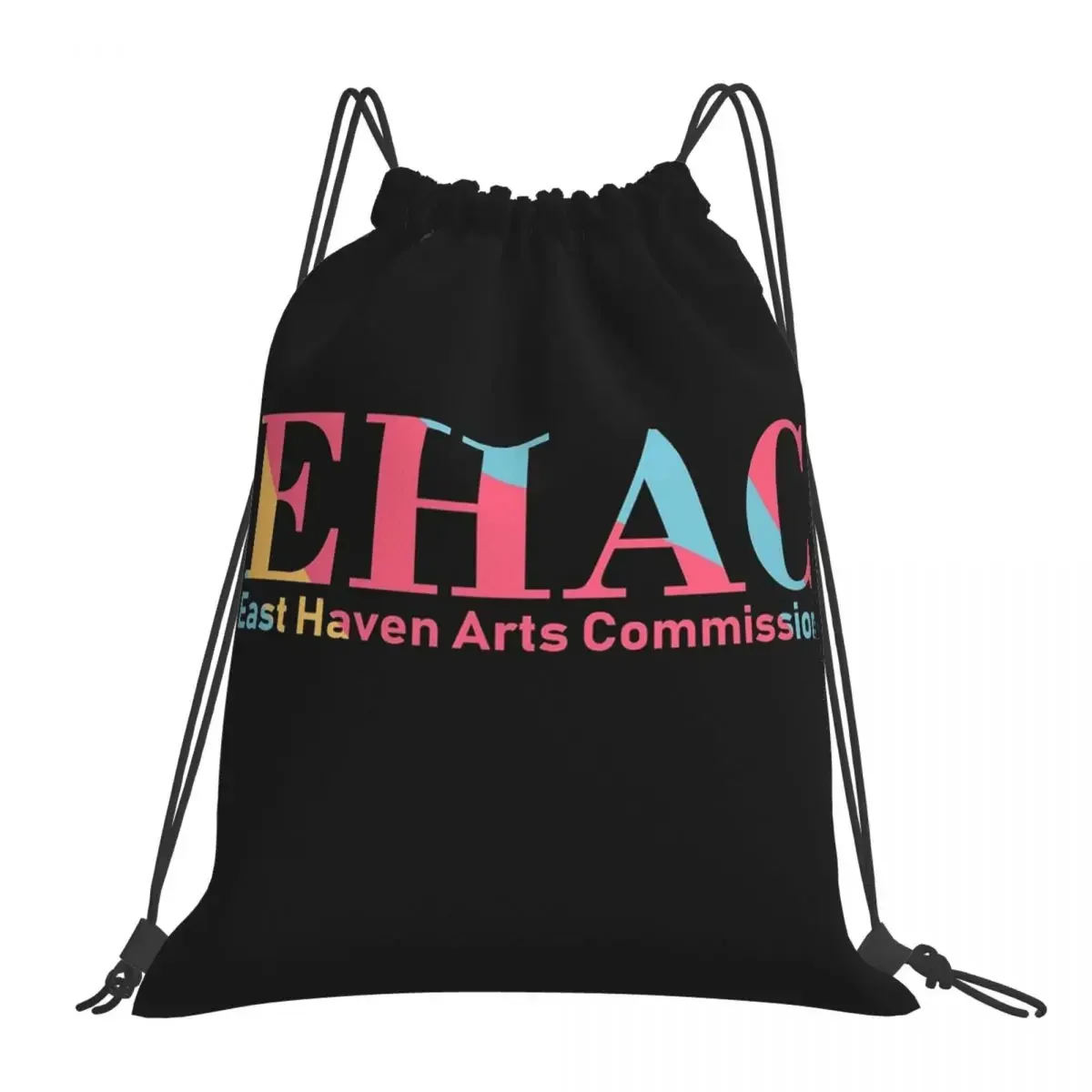 

EHAC Logo Backpacks Casual Portable Drawstring Bags Drawstring Bundle Pocket Sundries Bag BookBag For Man Woman School