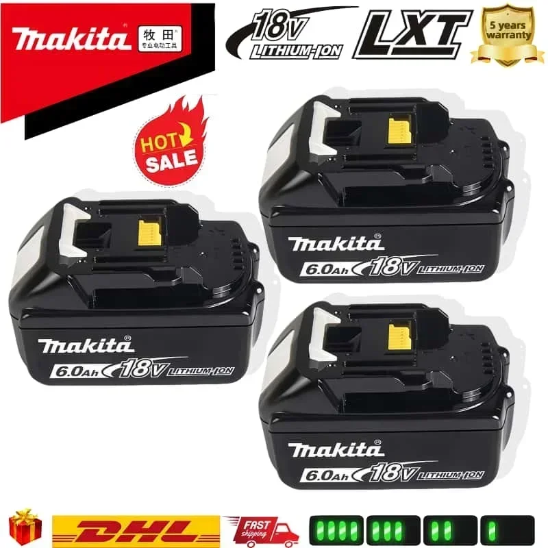 

Makita 18650 18V Battery 6000mAh,100% original suitable For Makita DGA404 DTD173 DUB186Z DHP485 Drill，Wrench,screwdriver battery