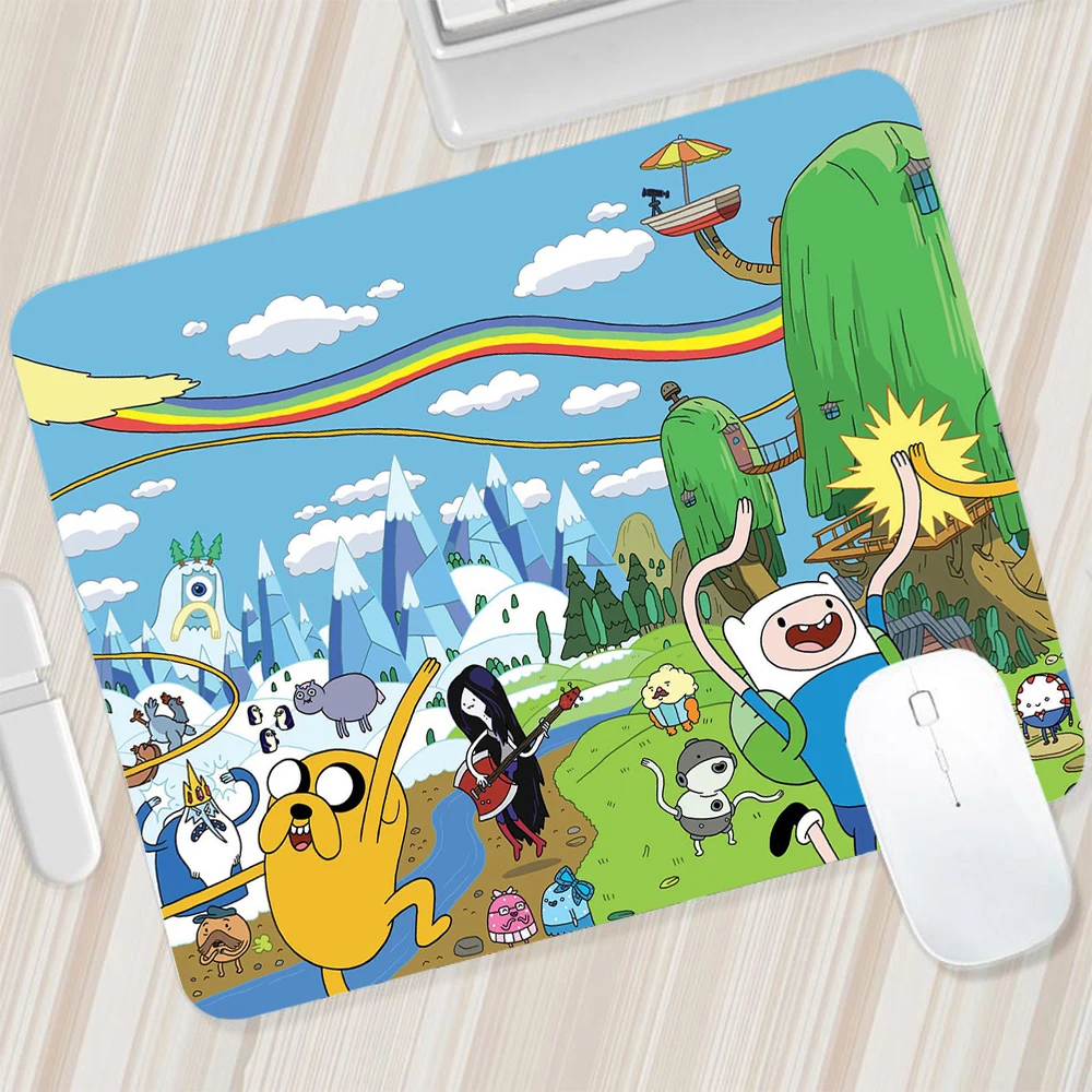 Adventure Time Small Mouse Pad Gaming Mousepad PC Gamer Mouse Mat XXL Computer Office Pad Keyboard Mat Desk Pad Laptop Mausepad